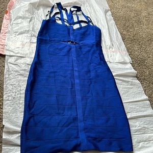 Blue badge dress